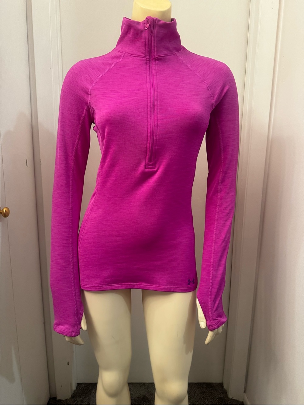 Under Armour Women's Magenta Half-Zip Performance Top.Excellent condition.